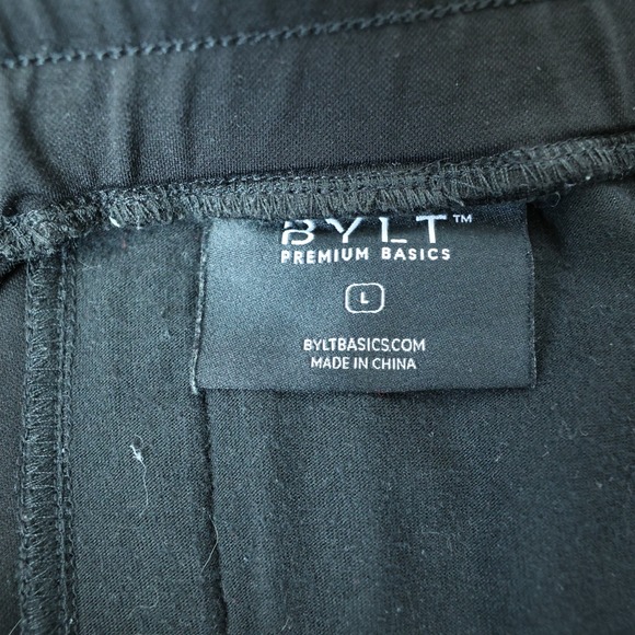 BYLT Elite Jogger Men's Large‎ Black Drawstring Tapered Premium Basics Sweatpant - Picture 3 of 12